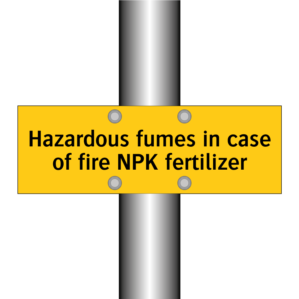 Hazardous fumes in case of fire NPK fertilizer
