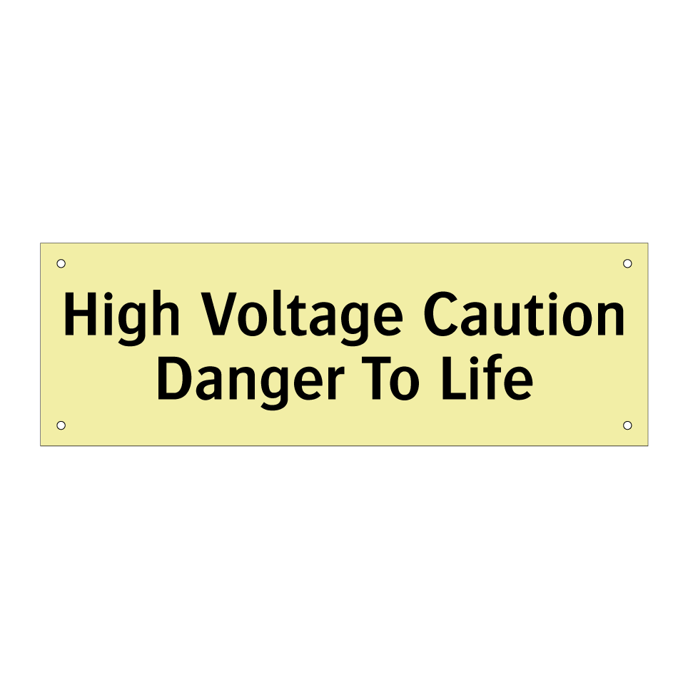 High Voltage Caution Danger To Life