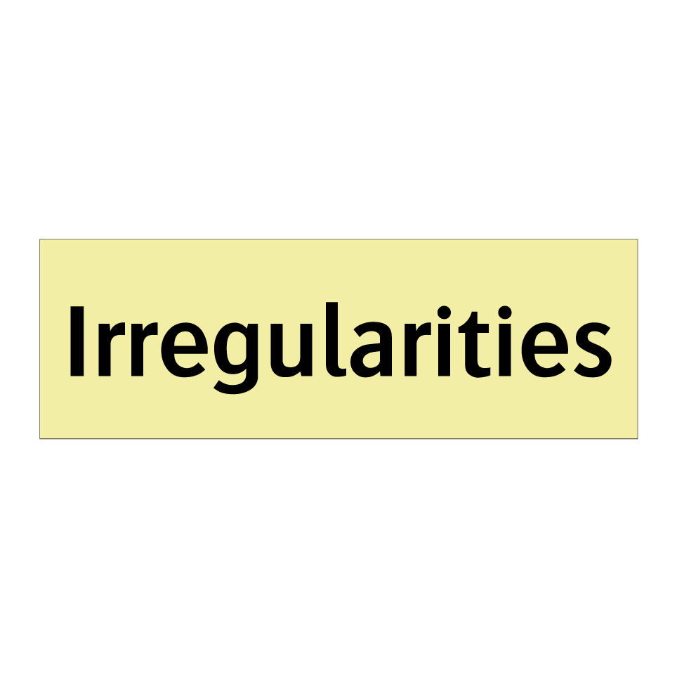 Irregularities