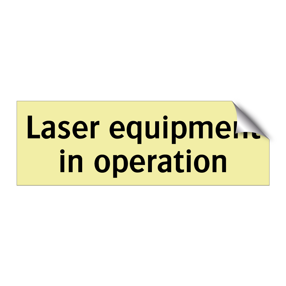 Laser equipment in operation