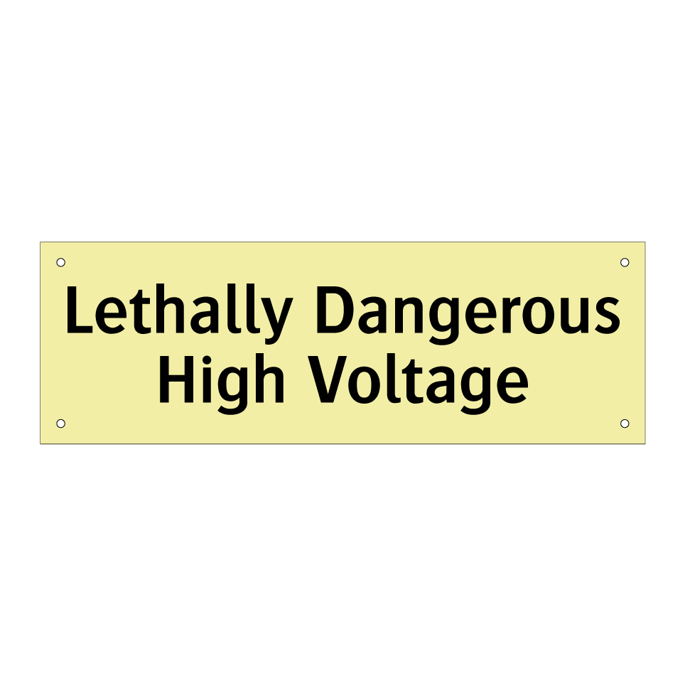 Lethally Dangerous High Voltage