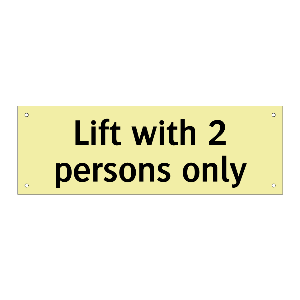 Lift with 2 persons only