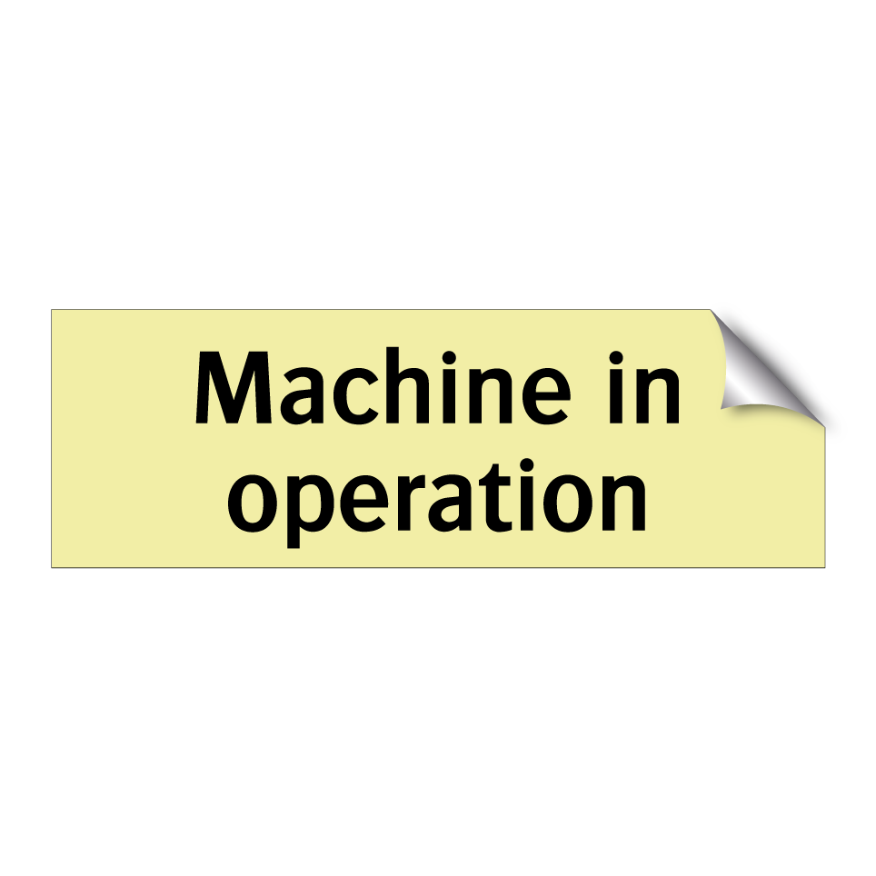 Machine in operation