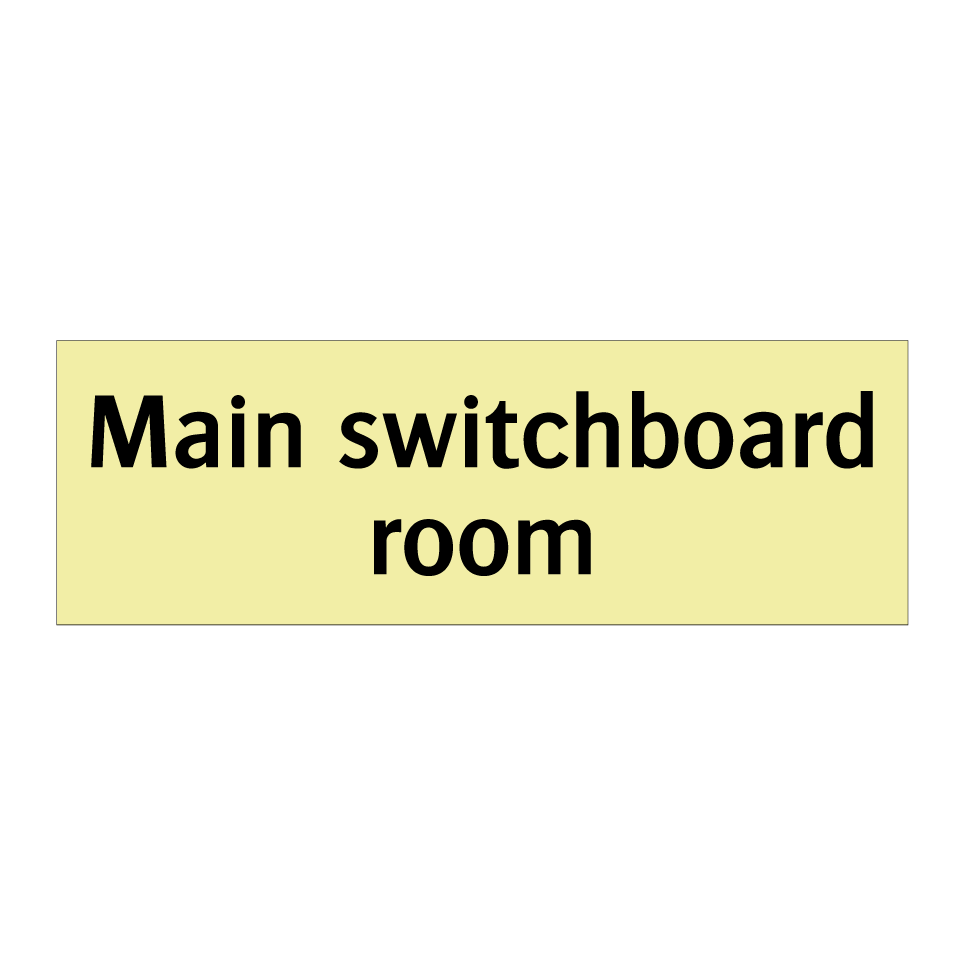Main switchboard room