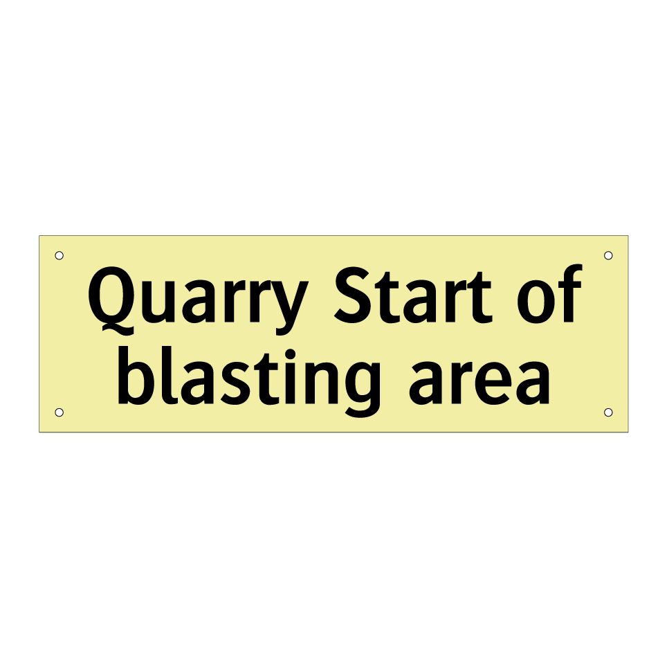 Quarry Start of blasting area