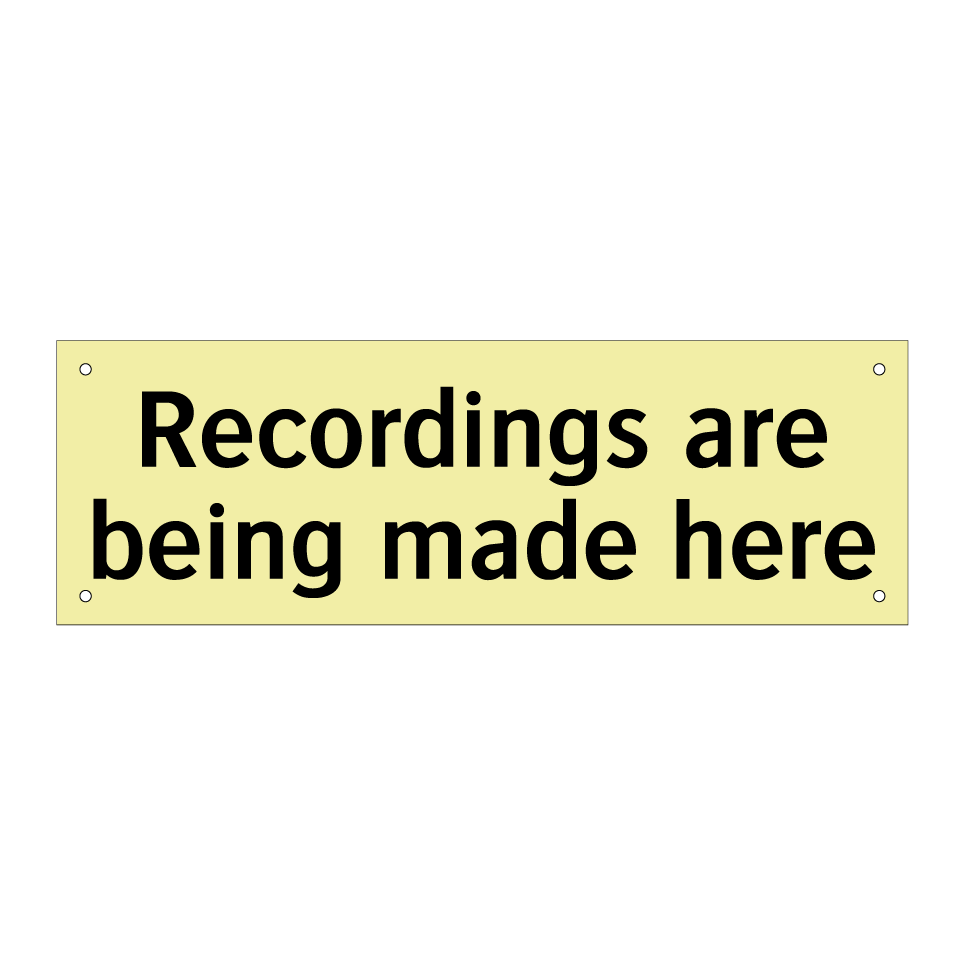 Recordings are being made here