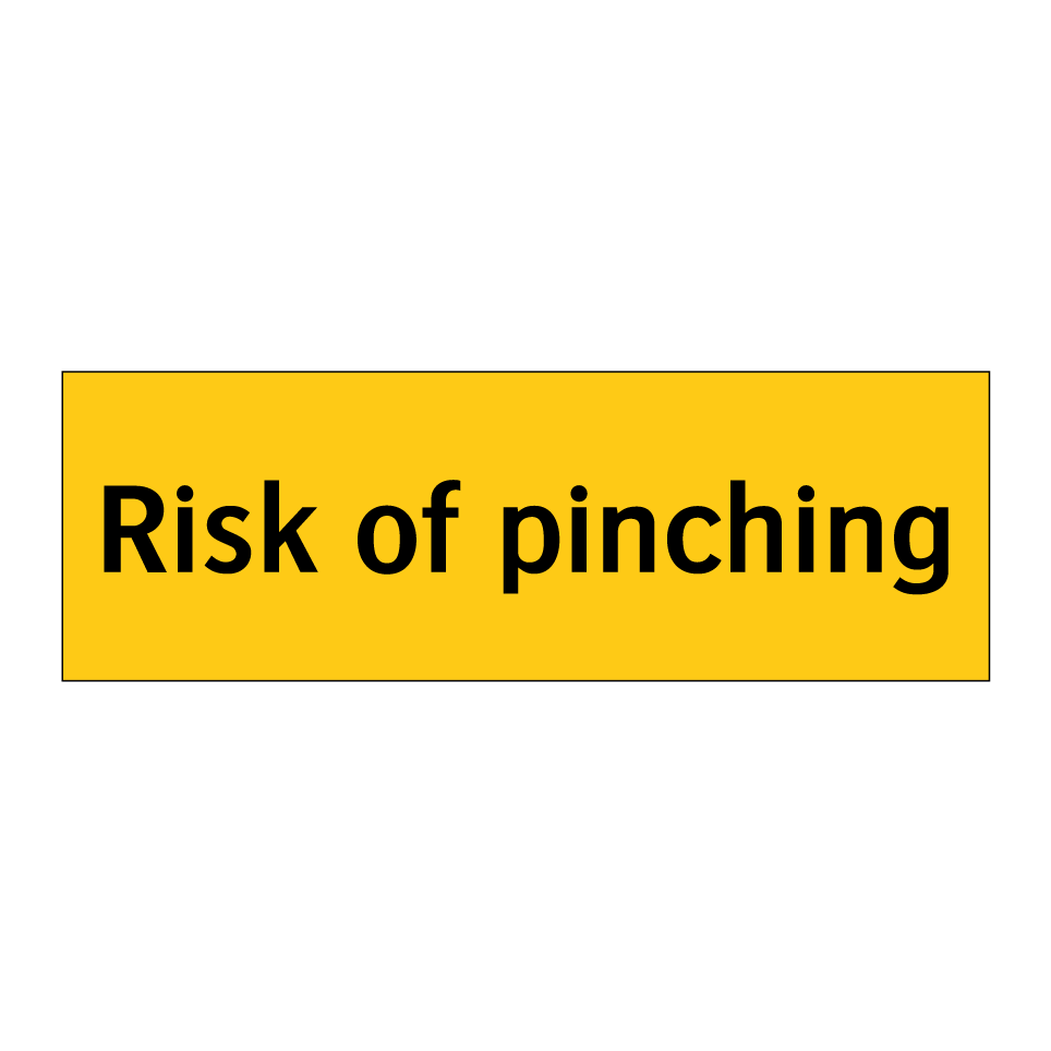 Risk of pinching