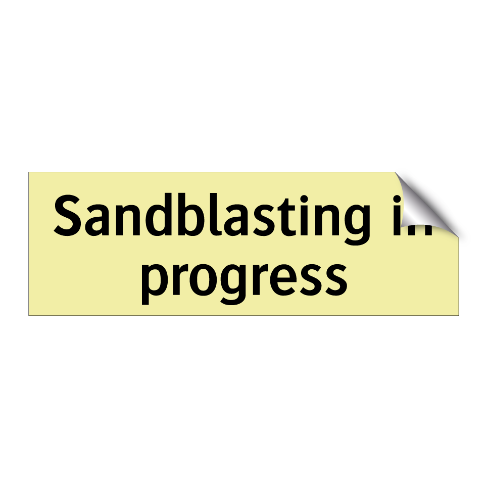 Sandblasting in progress