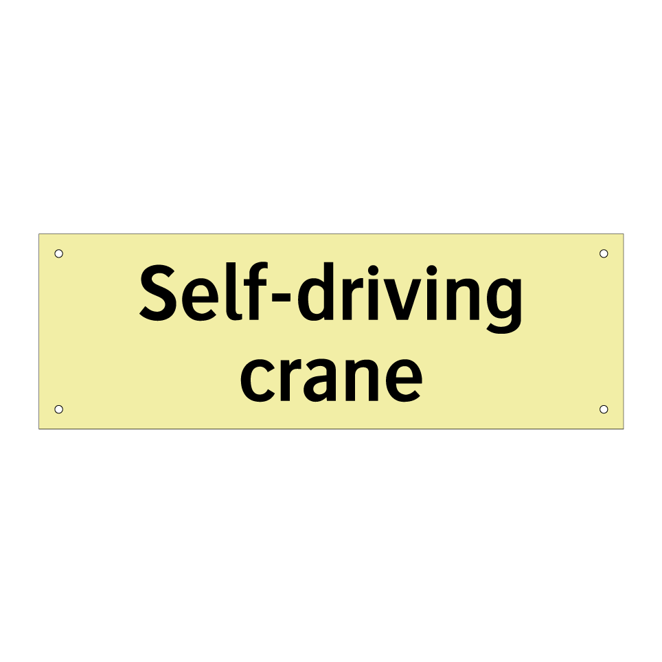 Self-driving crane