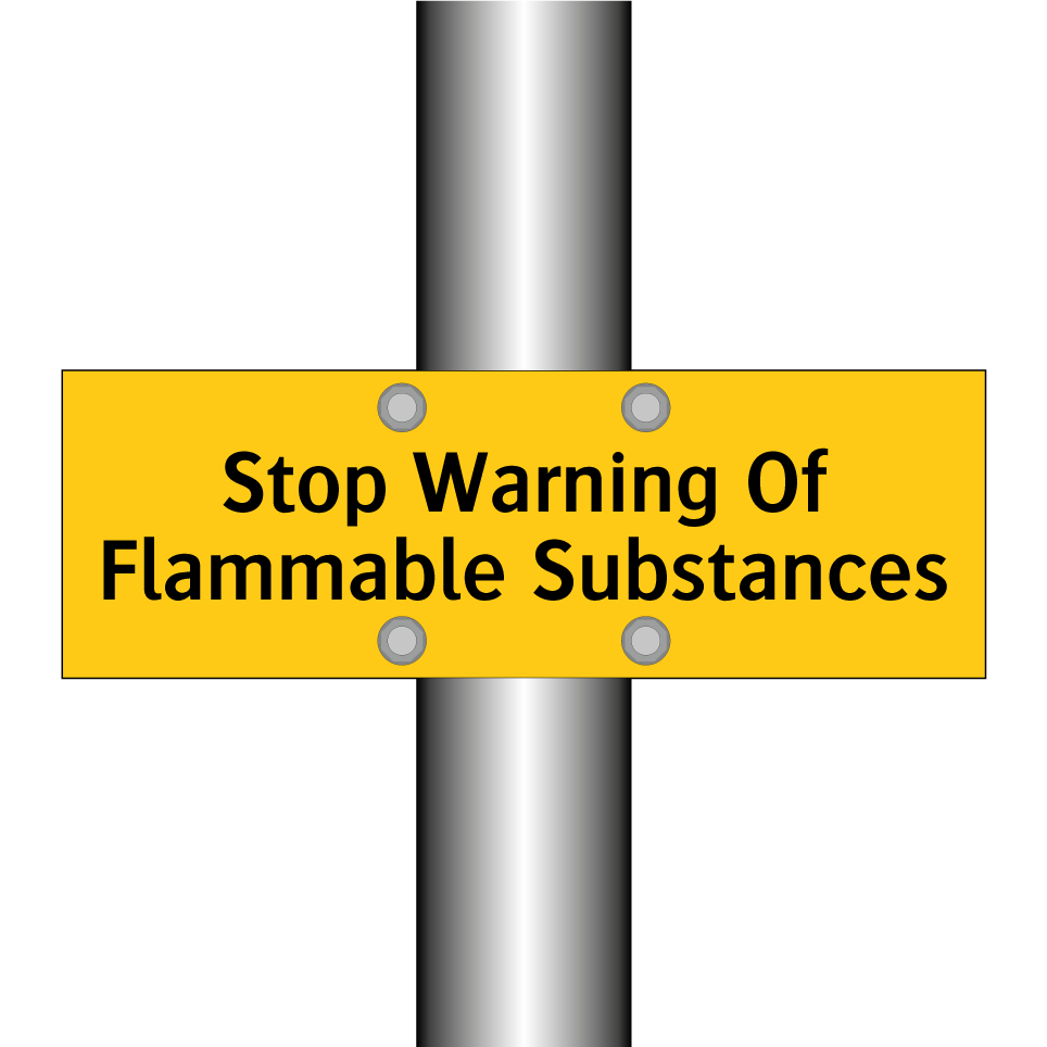Stop Warning Of Flammable Substances