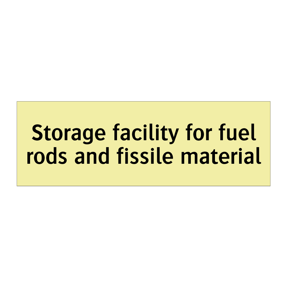 Storage facility for fuel rods and fissile material