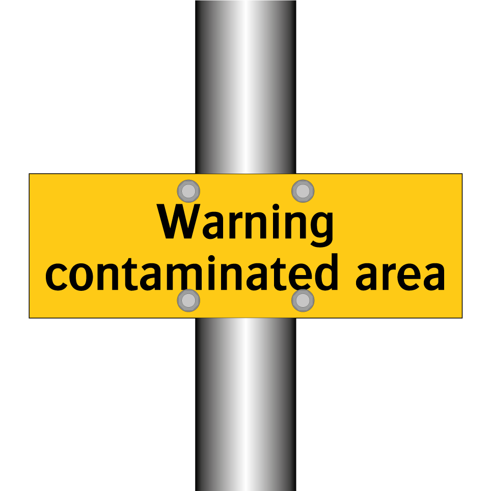 Warning contaminated area