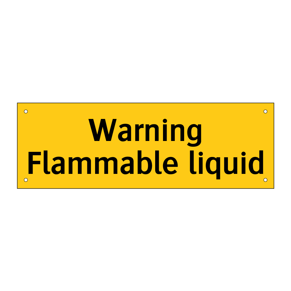 Warning Flammable liquid