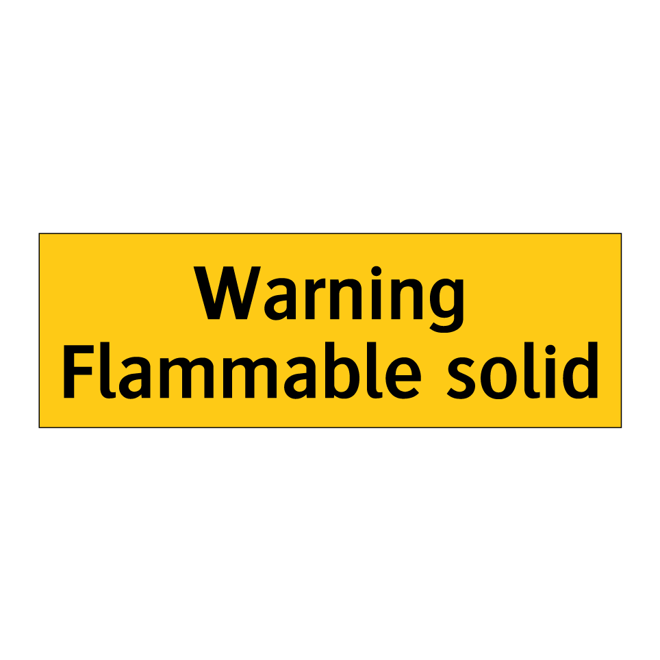 Warning Flammable solid