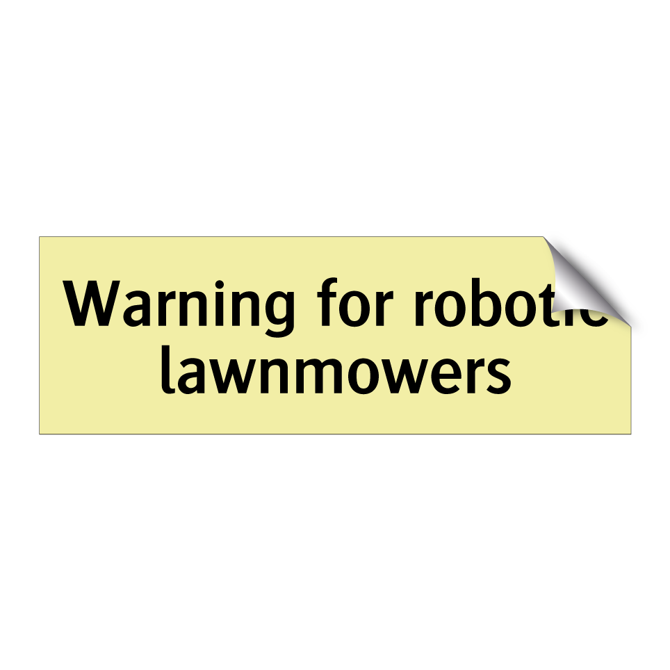 Warning for robotic lawnmowers