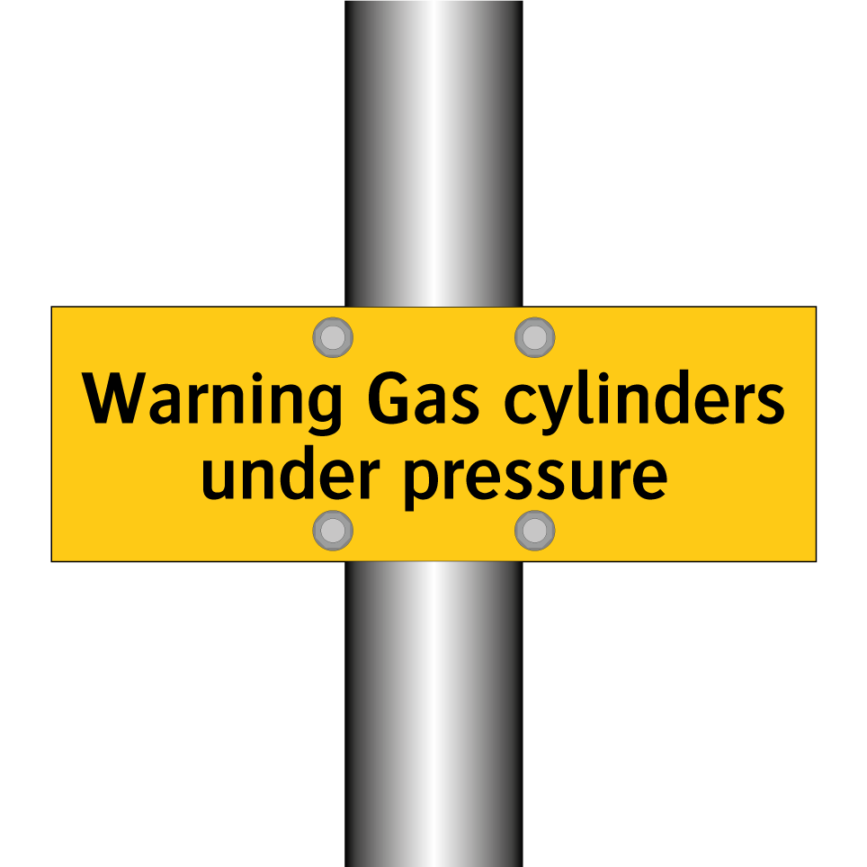 Warning Gas cylinders under pressure