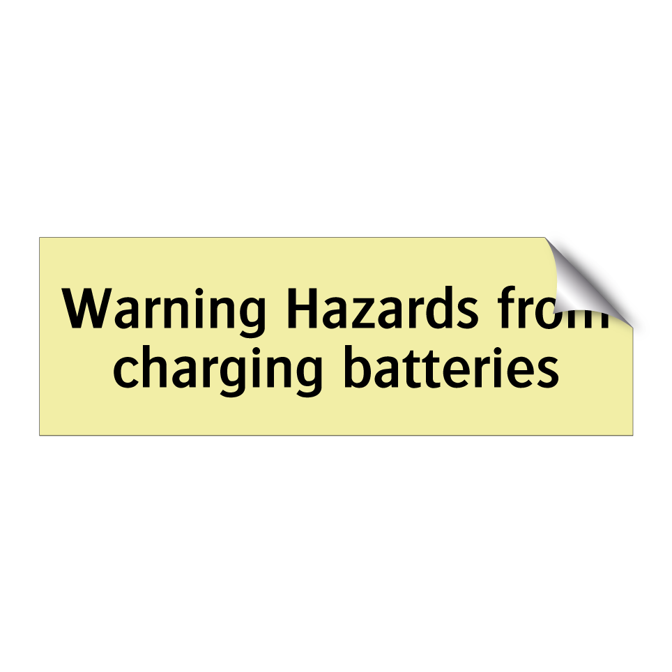 Warning Hazards from charging batteries