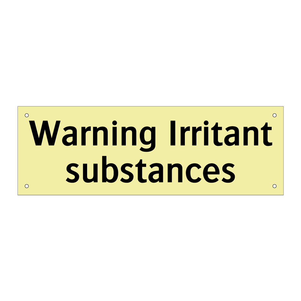 Warning Irritant substances
