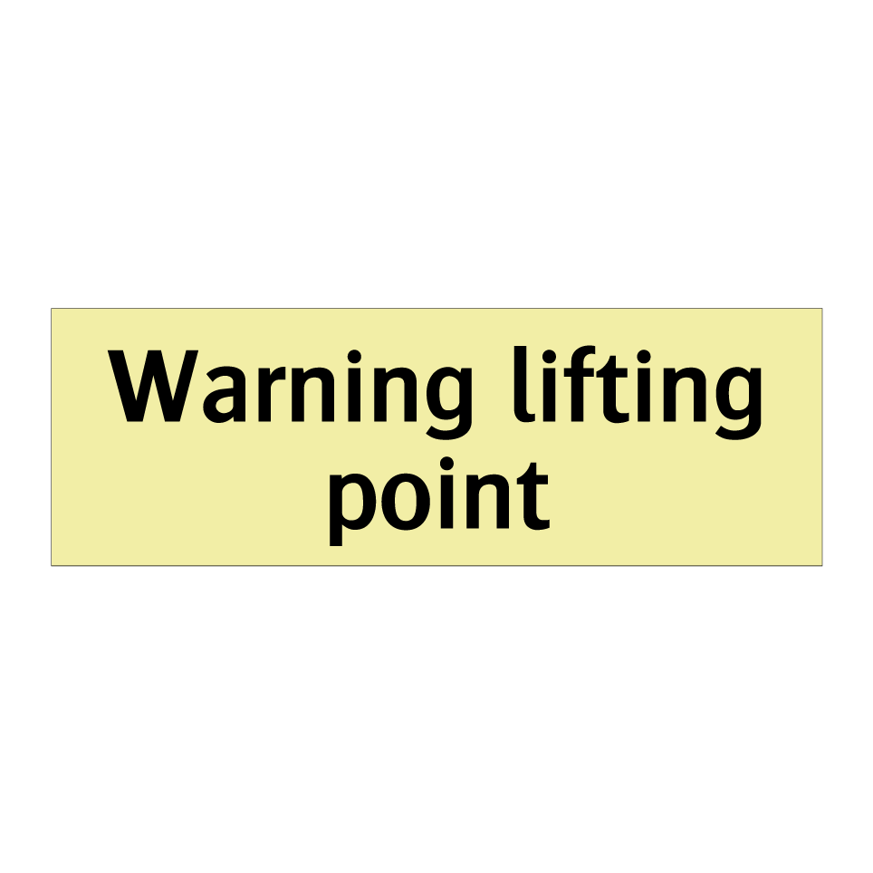 Warning lifting point
