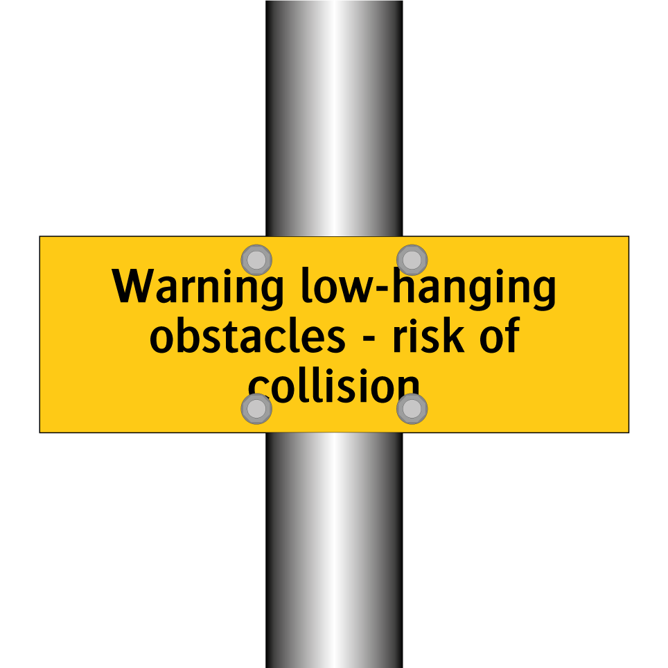 Warning low-hanging obstacles - risk of collision