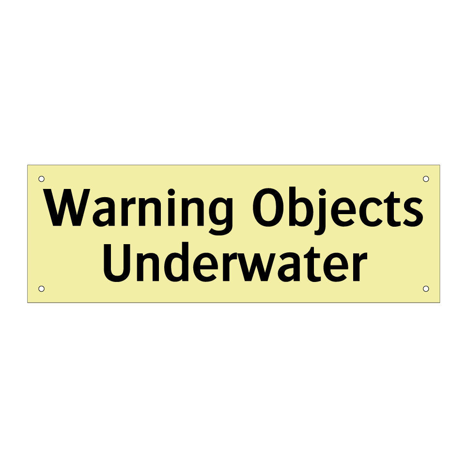 Warning Objects Underwater