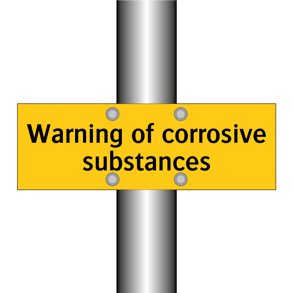 Warning of corrosive substances