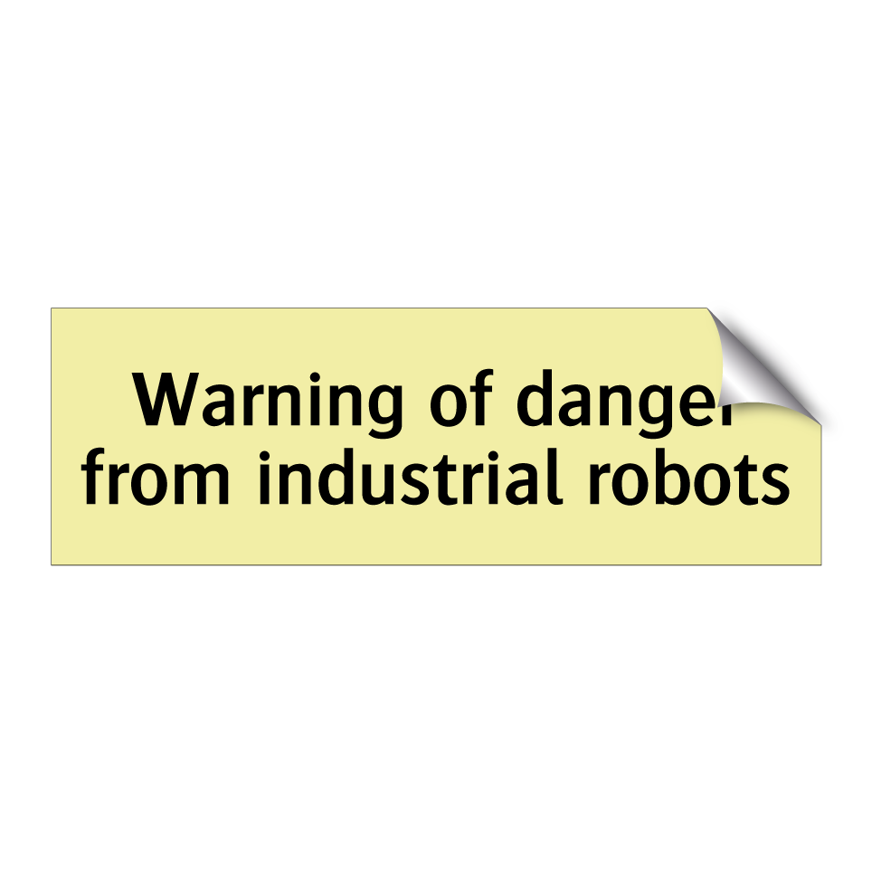 Warning of danger from industrial robots