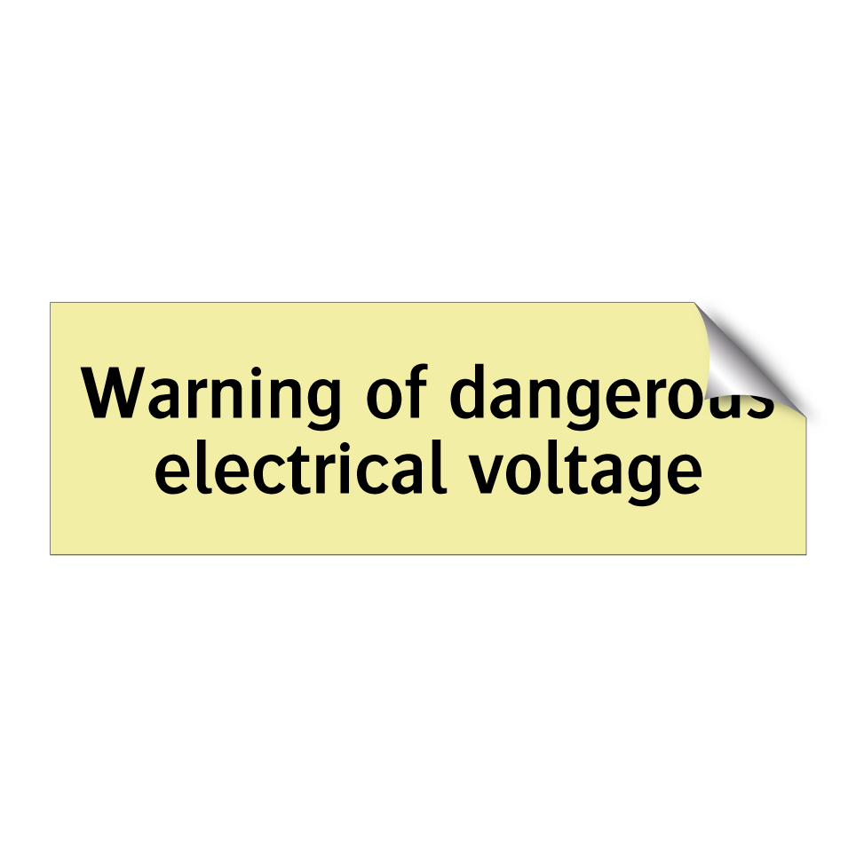 Warning of dangerous electrical voltage