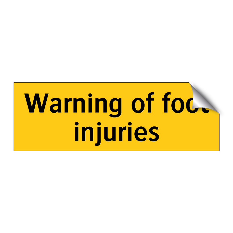 Warning of foot injuries