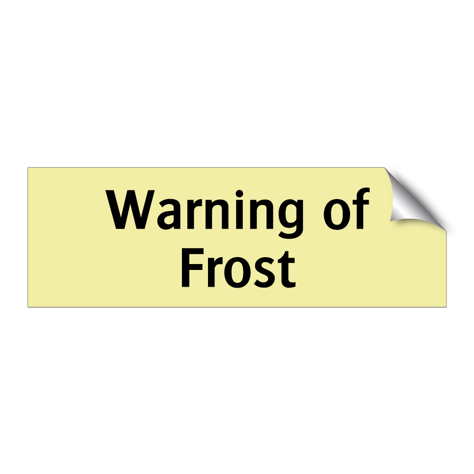Warning of Frost