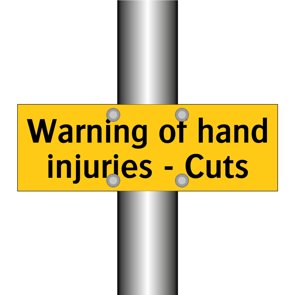 Warning of hand injuries - Cuts