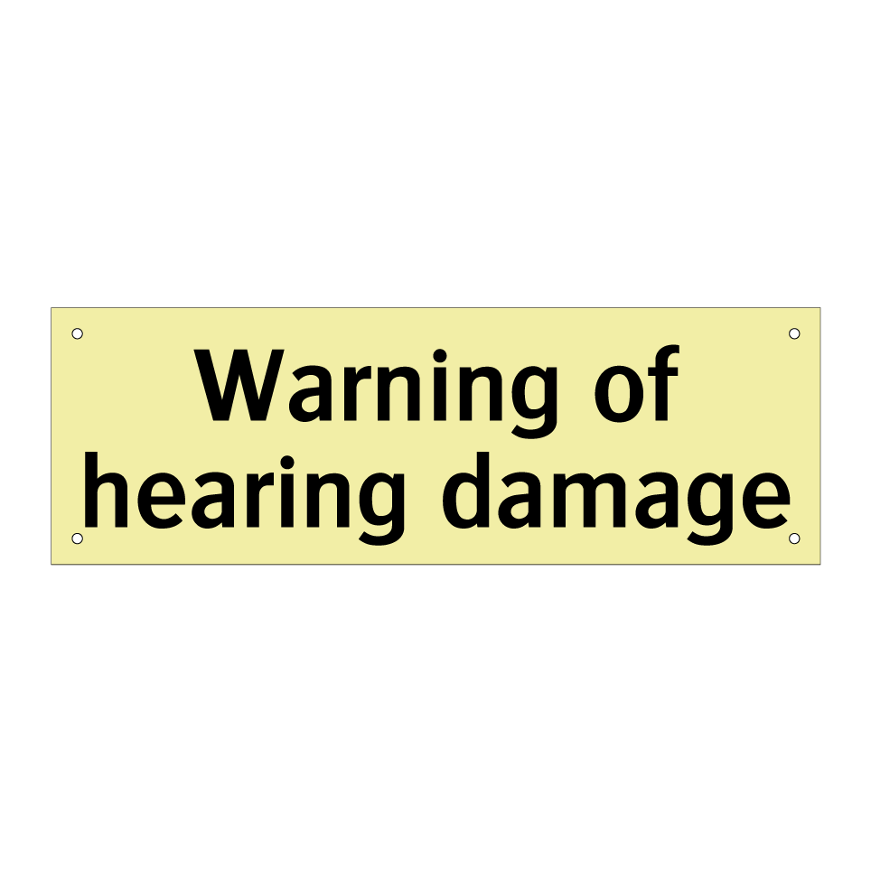 Warning of hearing damage