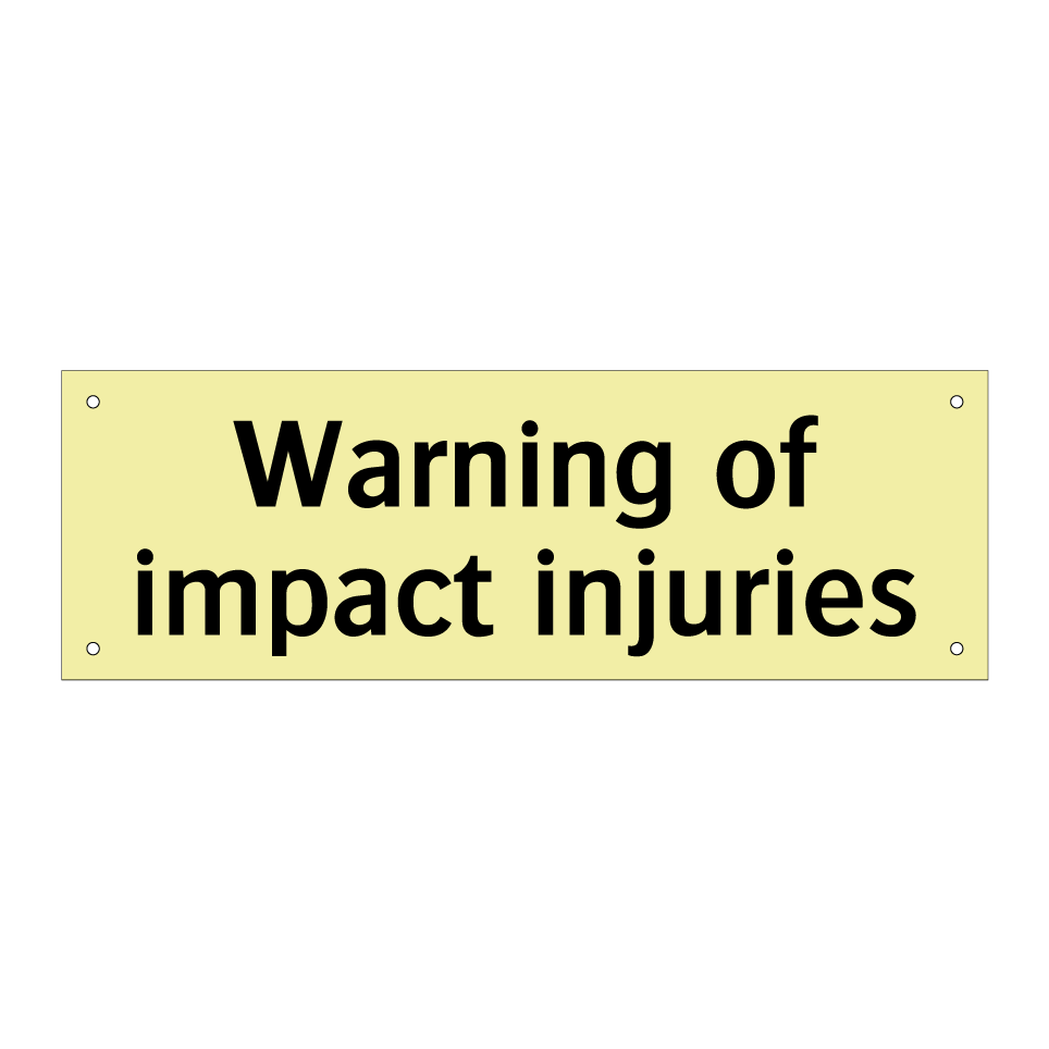 Warning of impact injuries