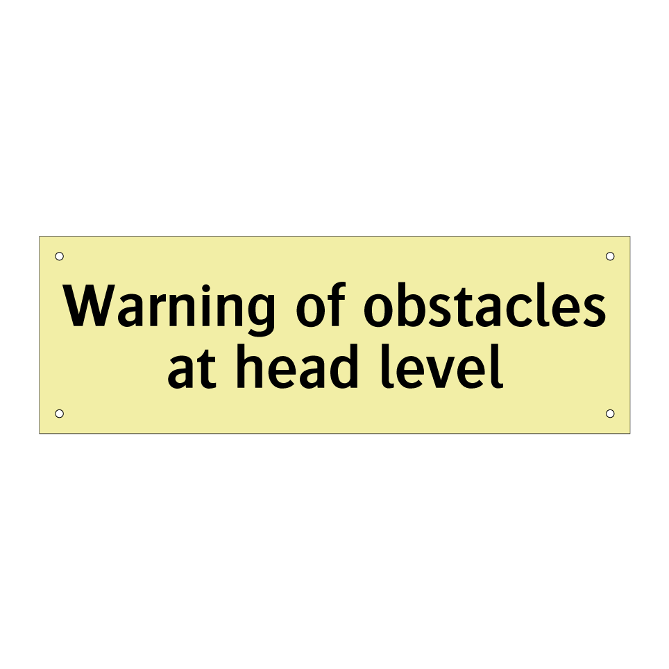 Warning of obstacles at head level