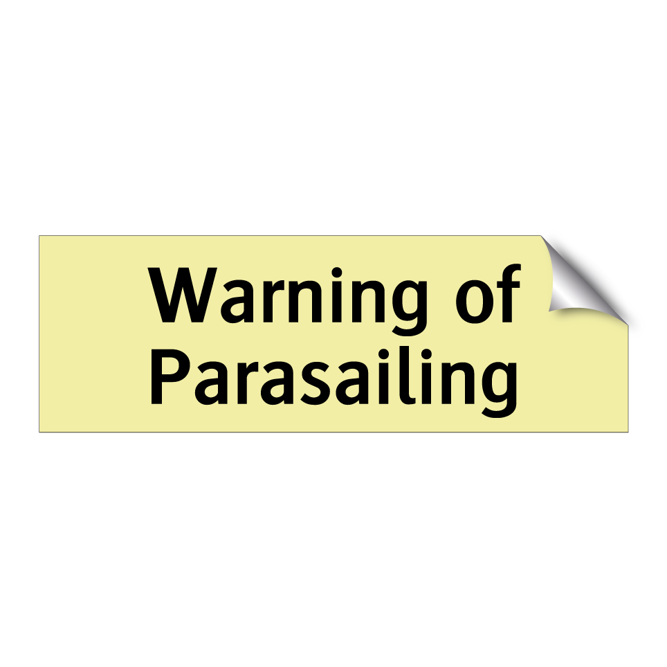 Warning of Parasailing