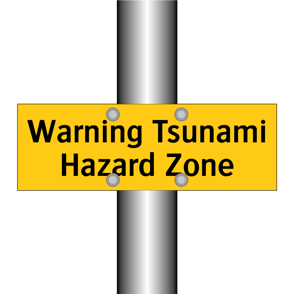 Warning Tsunami Hazard Zone