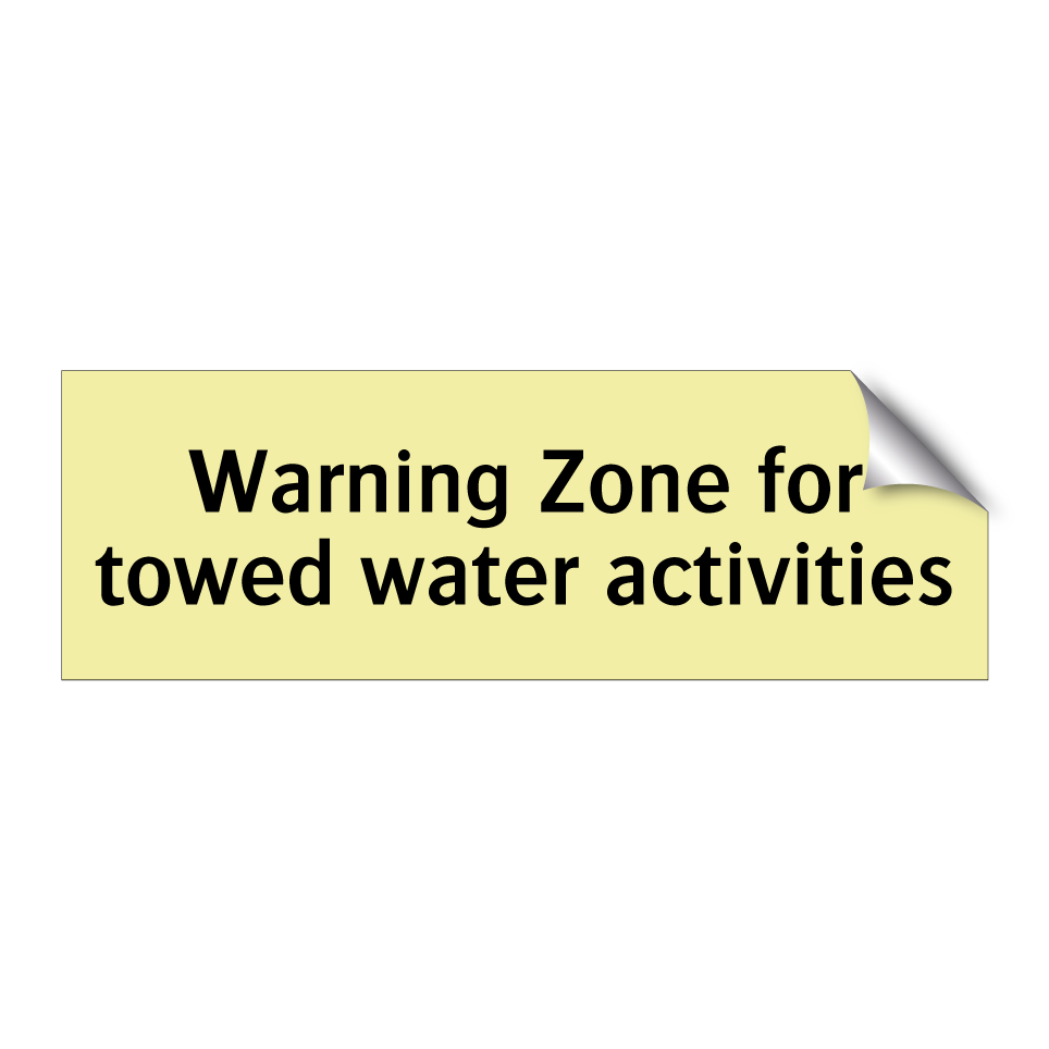 Warning Zone for towed water activities