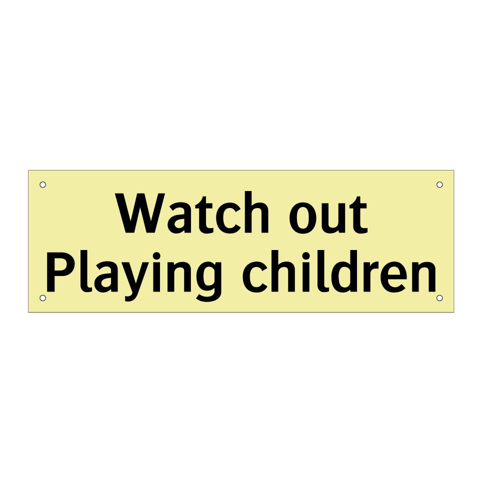 Watch out Playing children