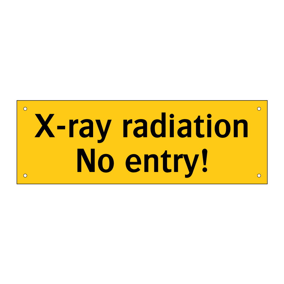 X-ray radiation No entry!