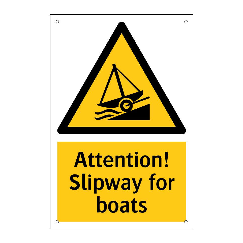 Attention! Slipway for boats