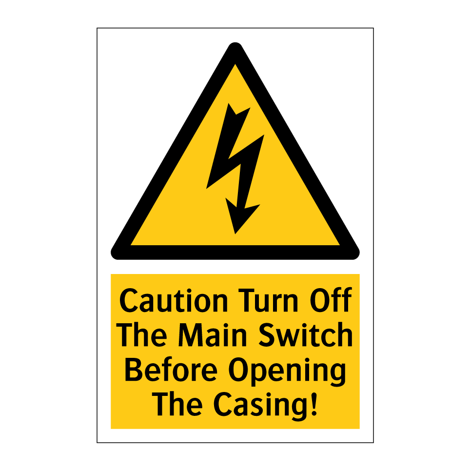 Caution Turn Off The Main Switch Before Opening The Casing!