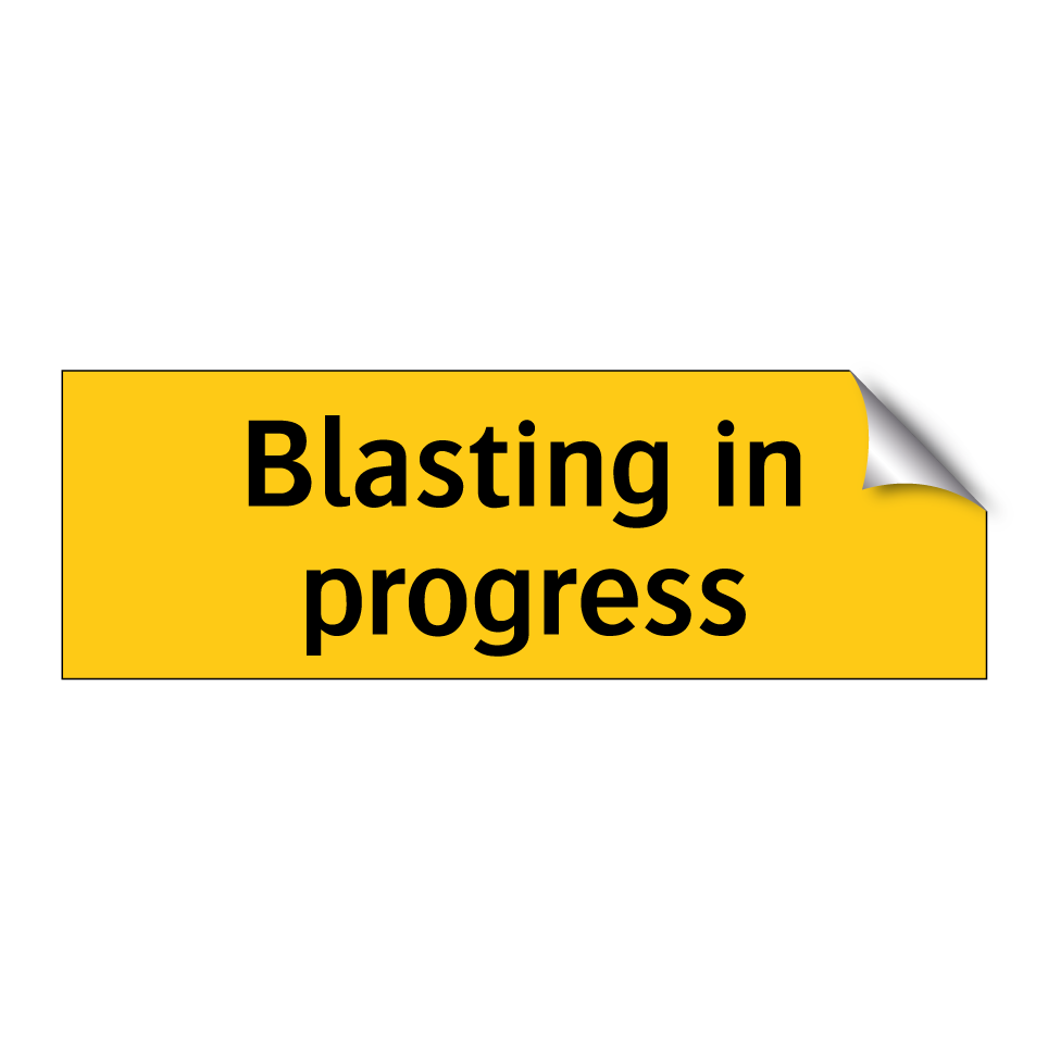 Blasting in progress