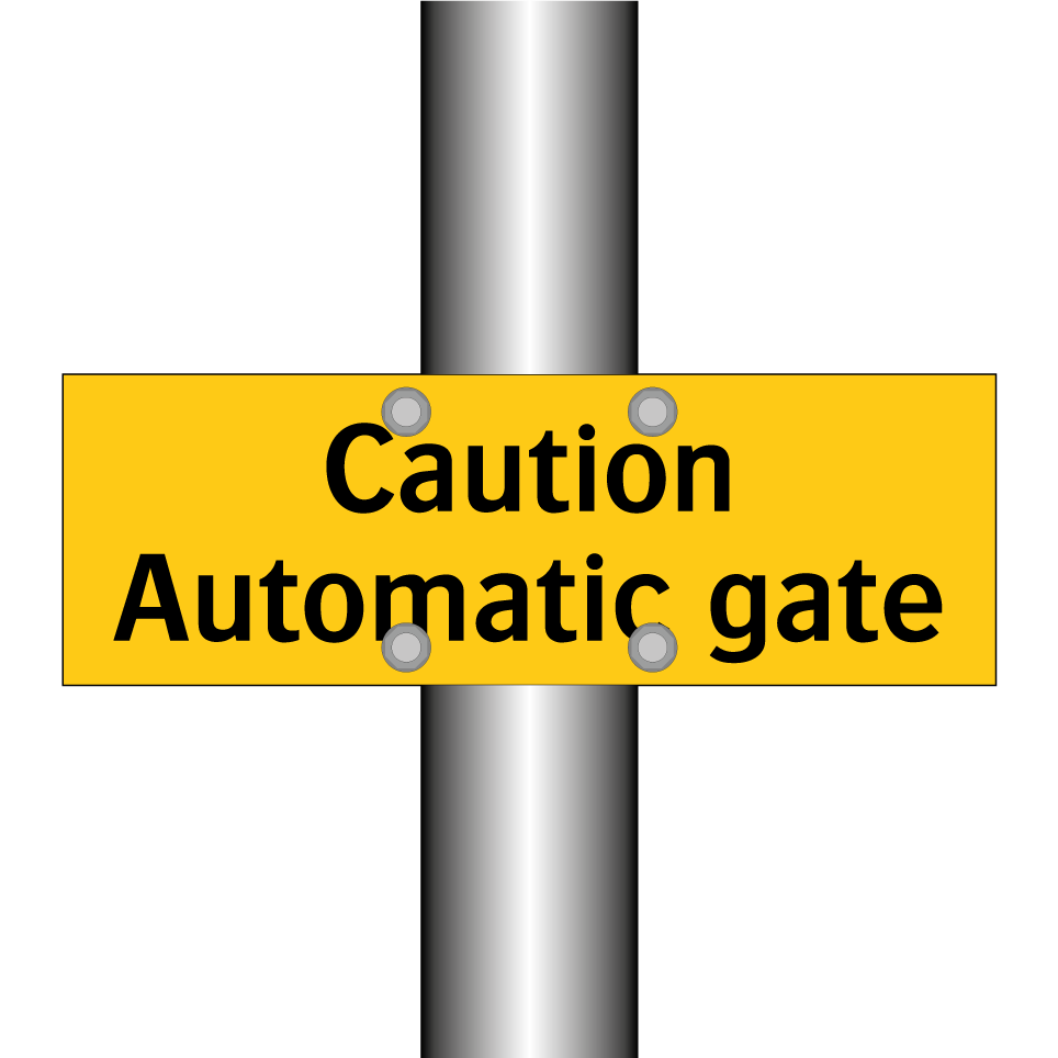 Caution Automatic gate