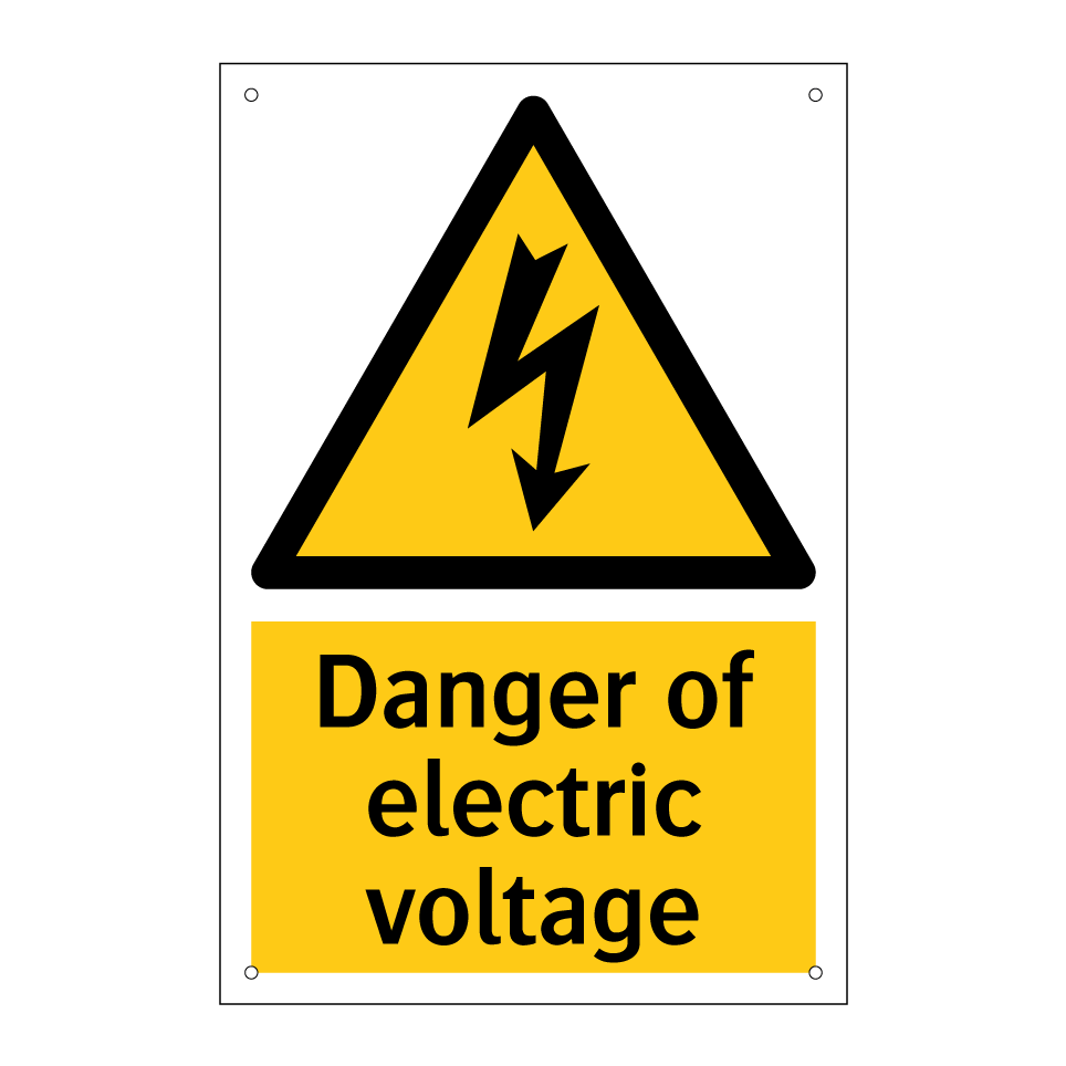 Danger of electric voltage
