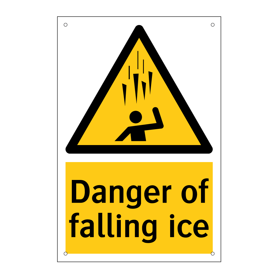 Danger of falling ice