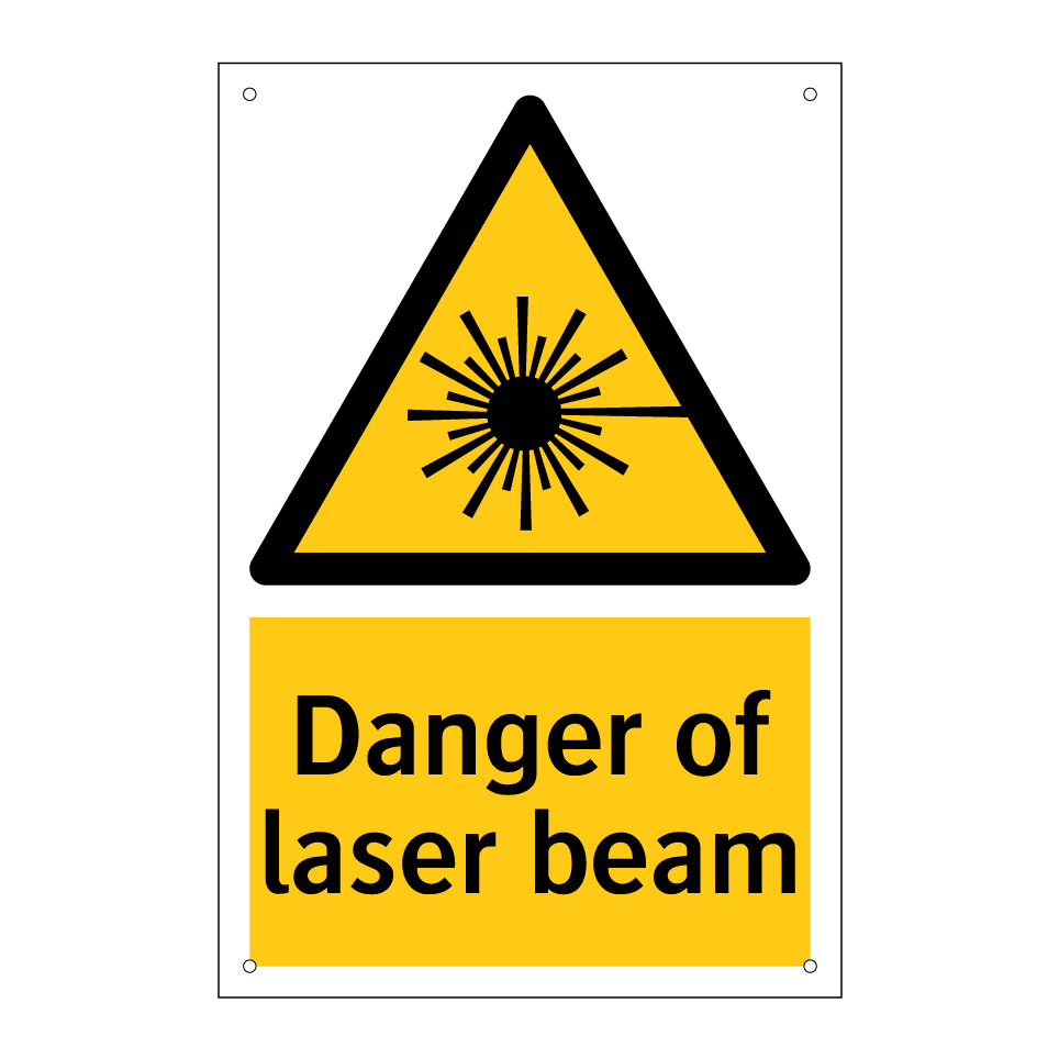 Danger of laser beam
