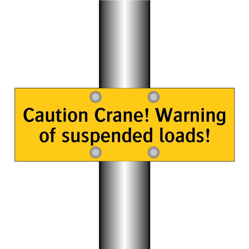 Caution Crane! Warning of suspended loads!