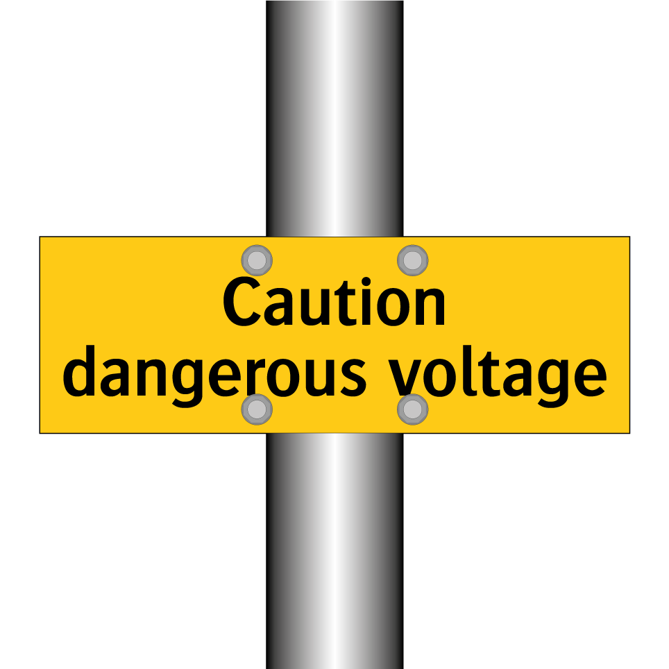Caution dangerous voltage