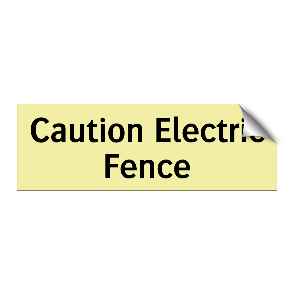 Caution Electric Fence