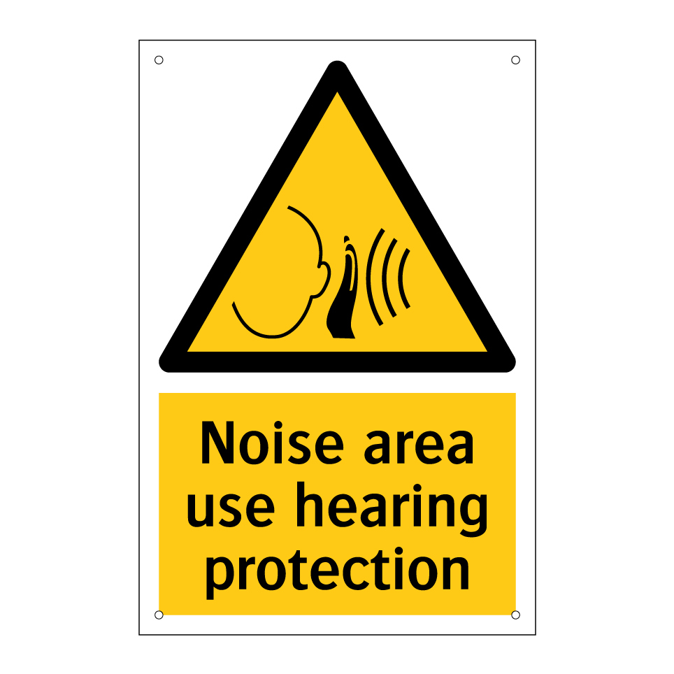 Noise area use hearing protection